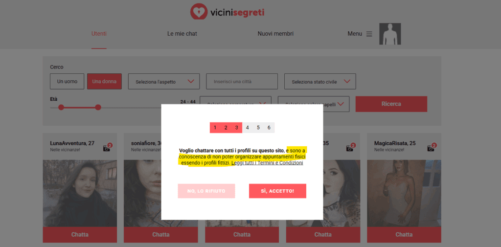 Quando ci registriamo siamo costretti ad accettare che hanno profili falsi per evitare future lamentele.