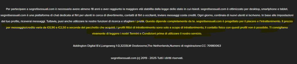 SegretiSessuali ci avverte che ci sono profili falsi, sono così trasparenti.