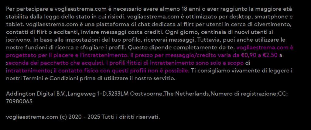 Profili falsi vogliaestrema.com