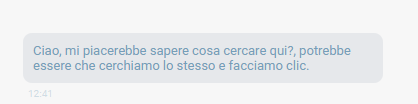Abbiamo ricevuto questo messaggio subito dopo la registrazione.