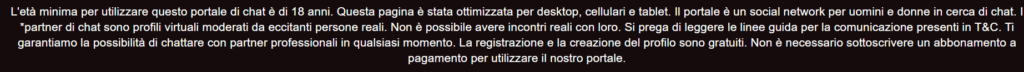 Il piè di pagina ci avverte già della presenza di profili falsi.
