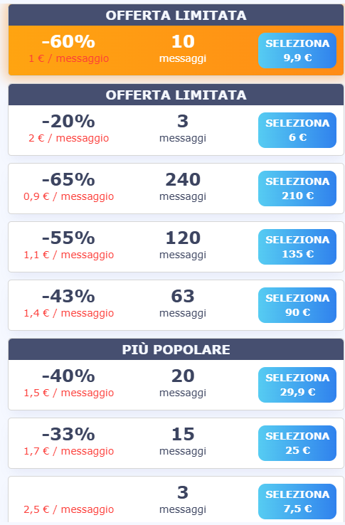 Piaceretravolgente prezzo