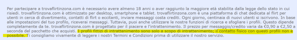 La confessione del footer con i profili falsi è impressionante.