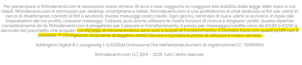 FlirtIndecenti truffa
