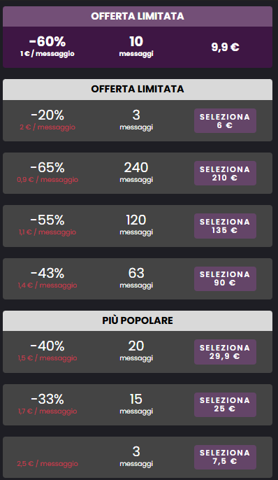 FlirtIndecenti.com prezzo