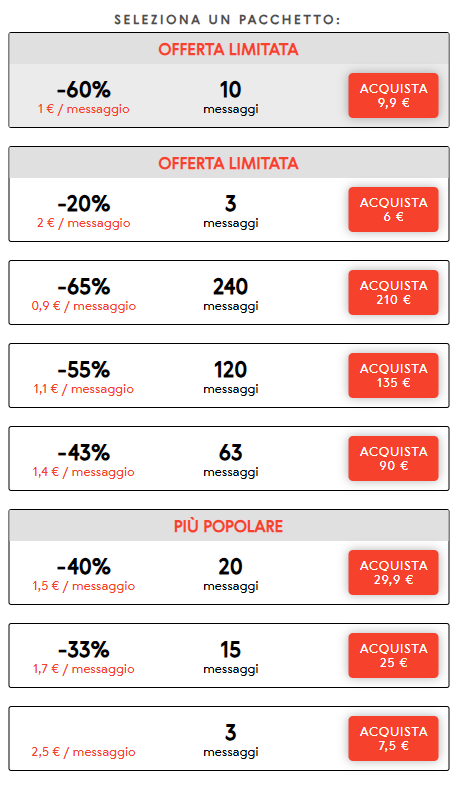 subitomature prezzo