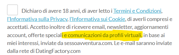 Ecco la confessione che hanno profili falsi sessoavventura.com