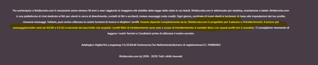 Profili di intrattenimento è un eufemismo per indicare i profili falsi.