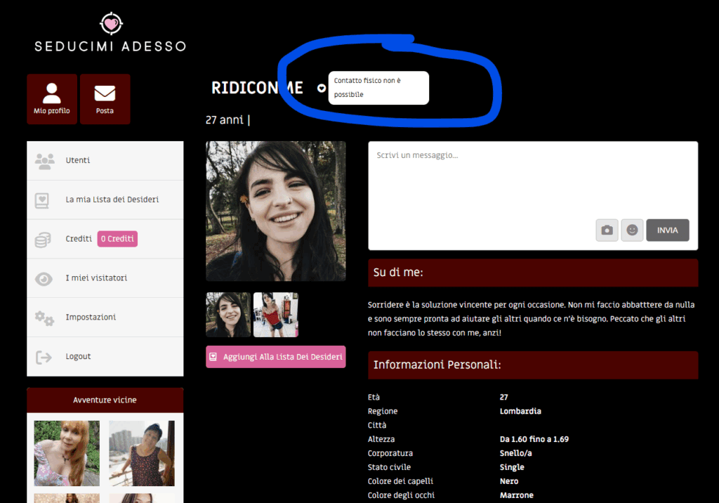 profilo falso seducimiadesso