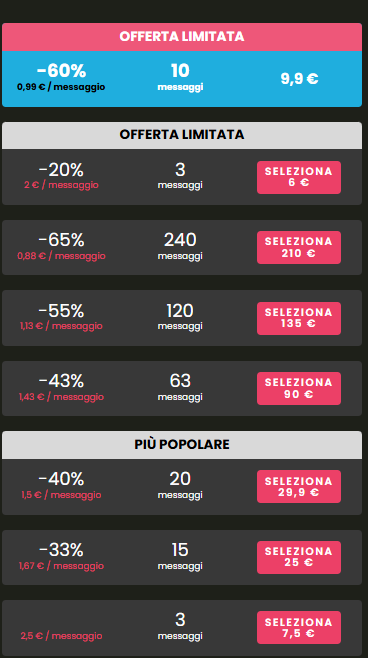 FlirtSeducenti.com prezzo