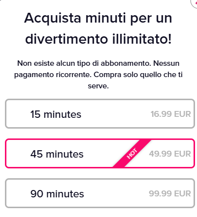 LuckyCrush.com prezzo