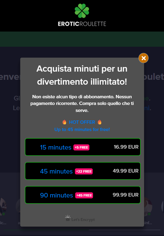 Quanto costa EroticRoulette